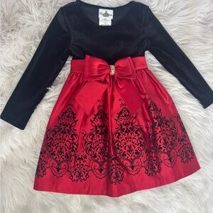 Rare Editions Black Velvet Dress